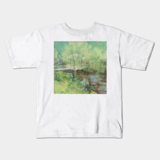 The White Bridge by John Henry Twachtman Kids T-Shirt